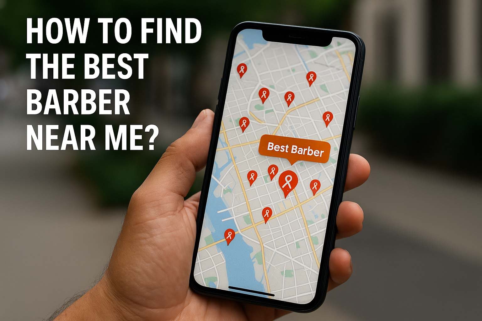 iphone searching for the best barber